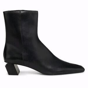 NIB Alexander Wang Toni 40mm Bootie Boot Black Leather 37.5 7.5 New